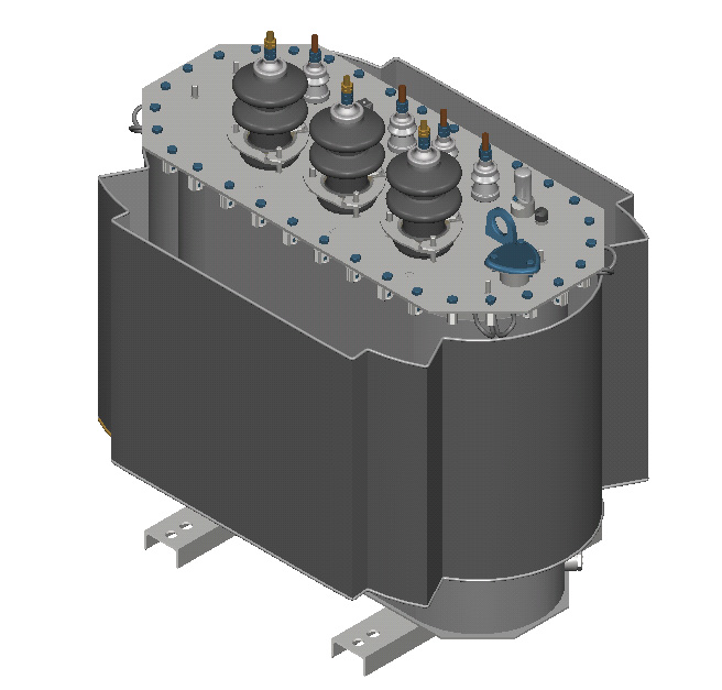 На МЭТЗ ИМ. В.И.КОЗЛОВА разработали 3D модели масляных трансформаторов ТМГ11, ТМГ12, ТМГ21 с высокой степенью детализации